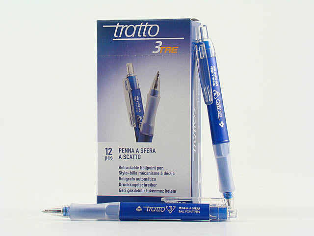 Penna a sfera Fila Tratto 3 fusto triangolare sfera in carbonio blu 0,7 mm