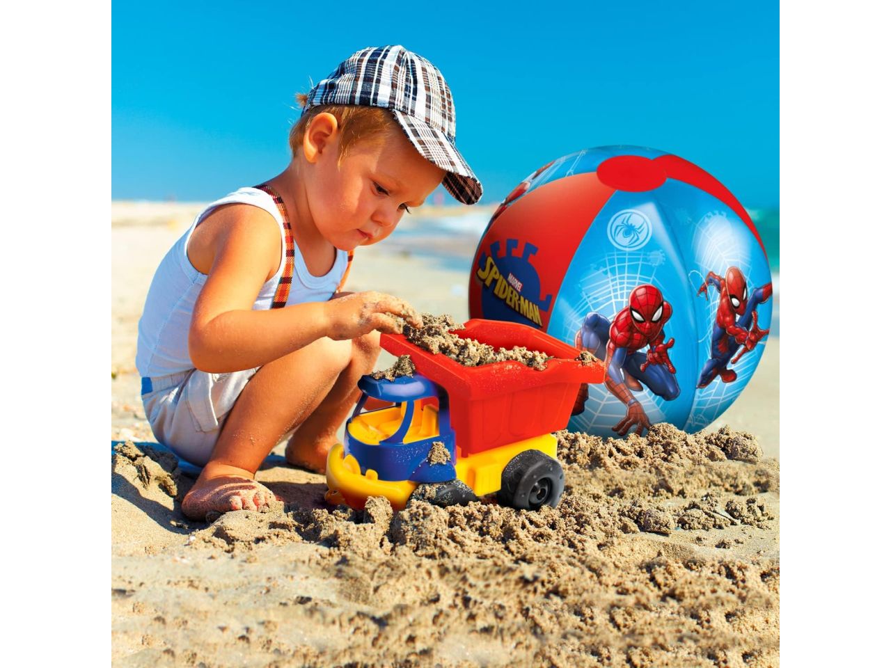 Spiderman palla gonfiabile da mare diametro 50cm
