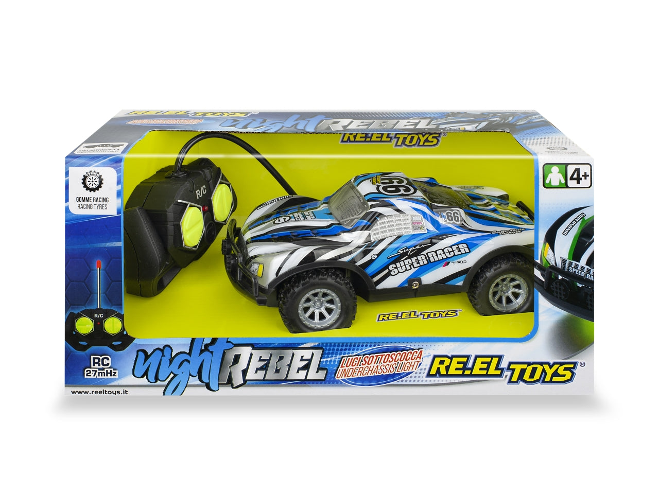 Auto night rebel buggy in scala 1:20 con radiocomando a controllo totale con luce interna - disponibile in 3 colori assortiti