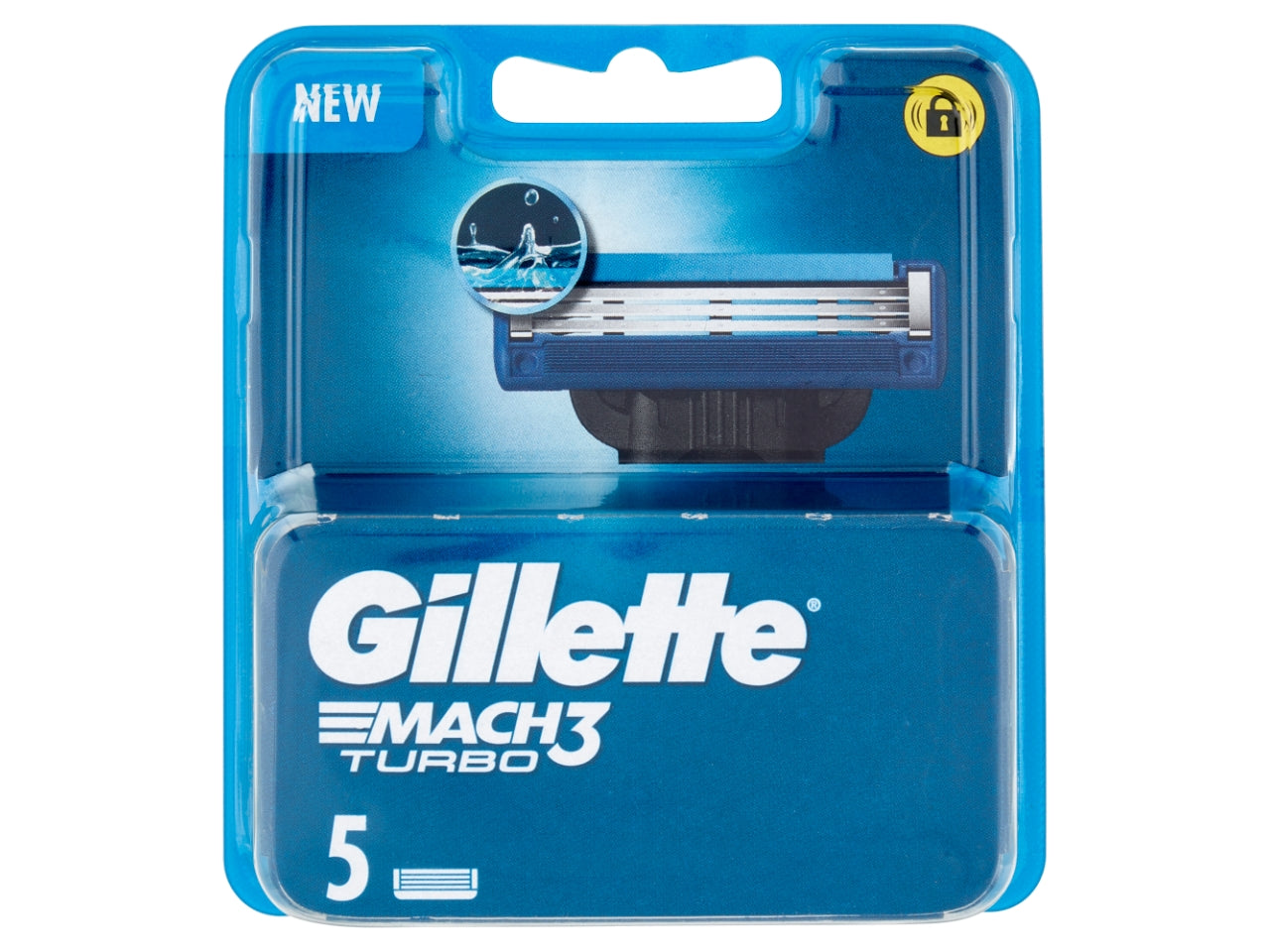 Ricambi Gillette Mach 3 Turbo, Confezione da 5 Testine, 3 lame, Compatibili con Rasoi Gillette Mach3 $