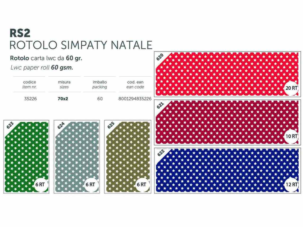 Rotolo carta natale 70x2mt ro001bon70x2s2