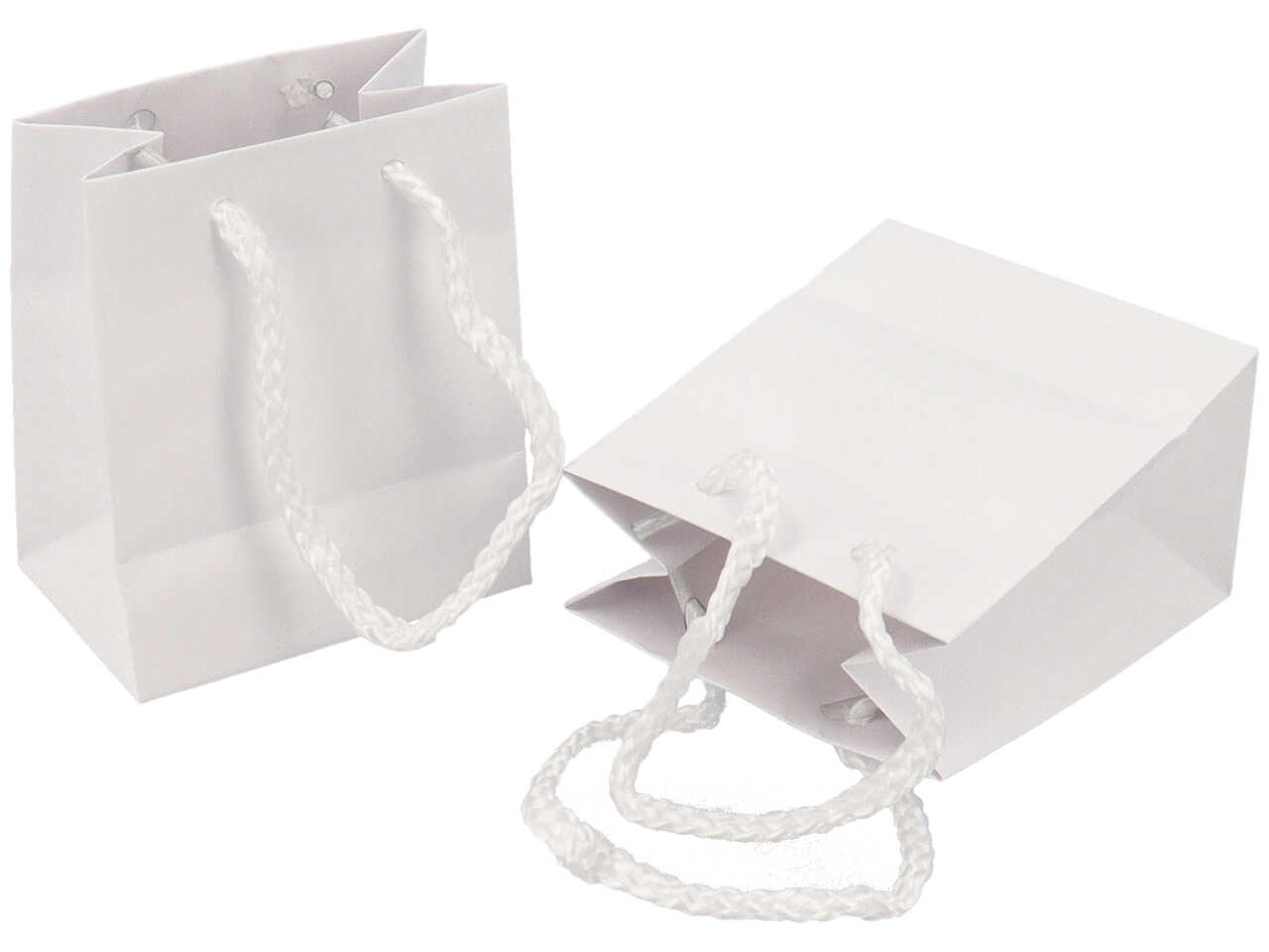 Shopper carta opaca 10x6,5x12 bianca sh55309