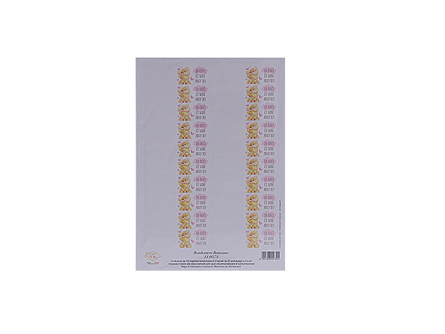 Biglietti bomboniera nascita cromo orsetti 4.5x2.5 cm 100 pezzi
