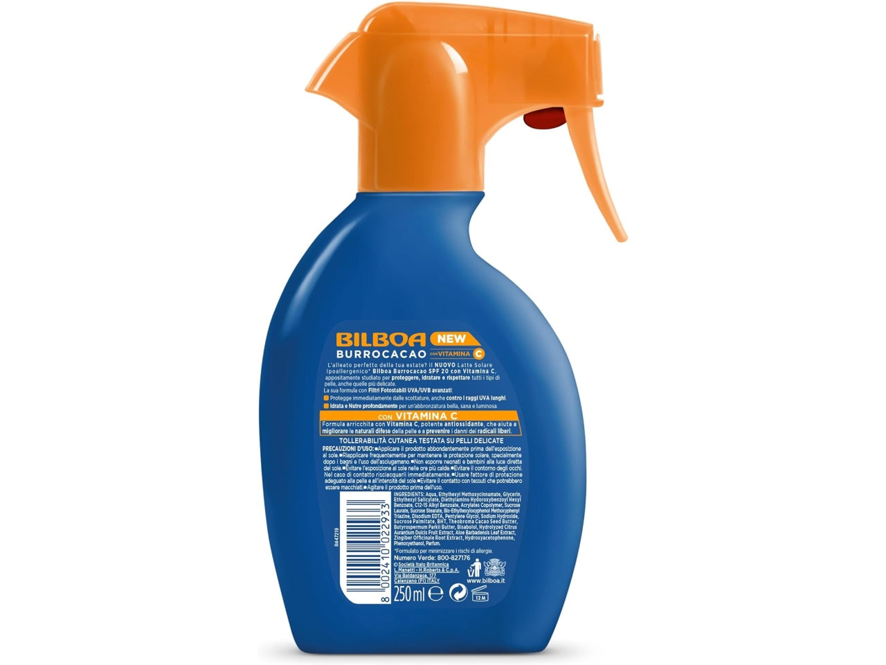Bilboa burrocacao trigger spf 20 250ml