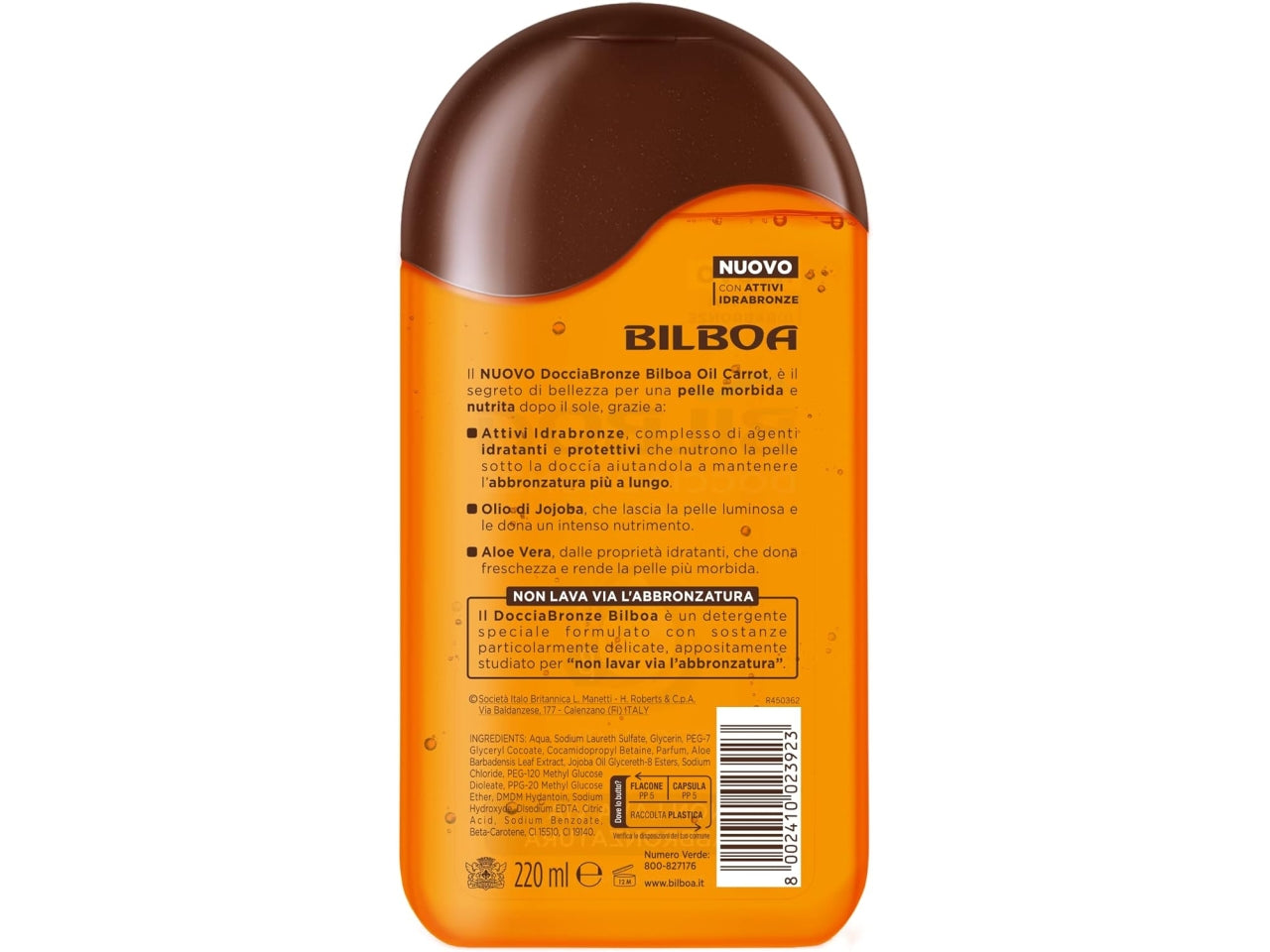 Bilboa docciabronze olio carrot 220ml