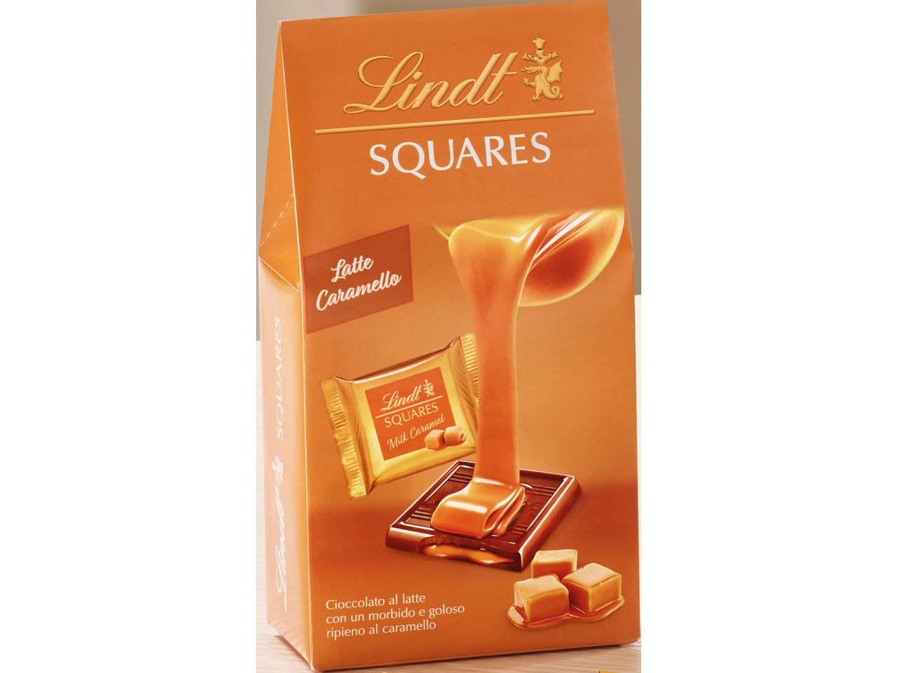 Lindt bag squares 180g latte e caramello