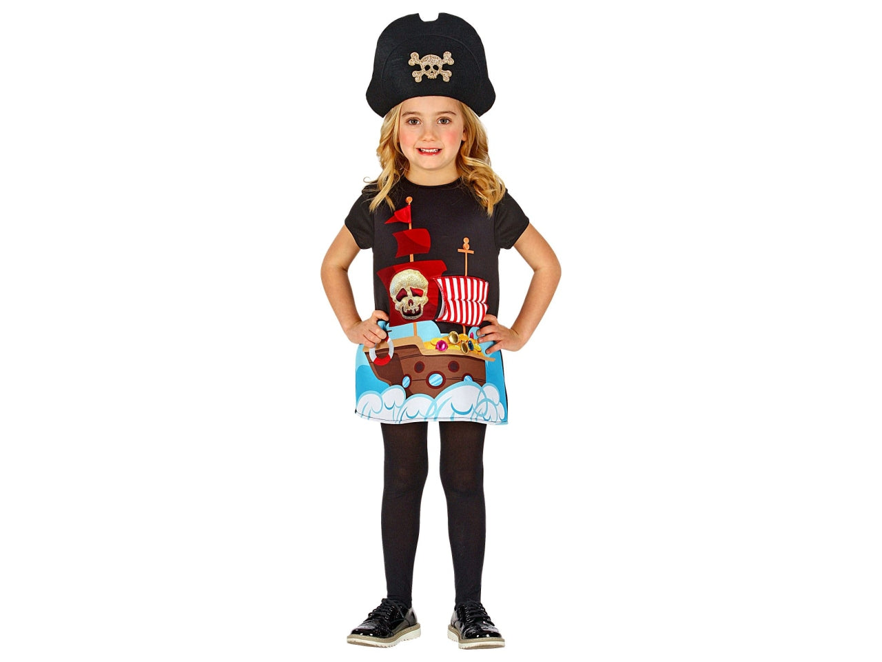 Costume da capitano pirata - il costume comprende vestito e cappello - taglia 1-2 anni