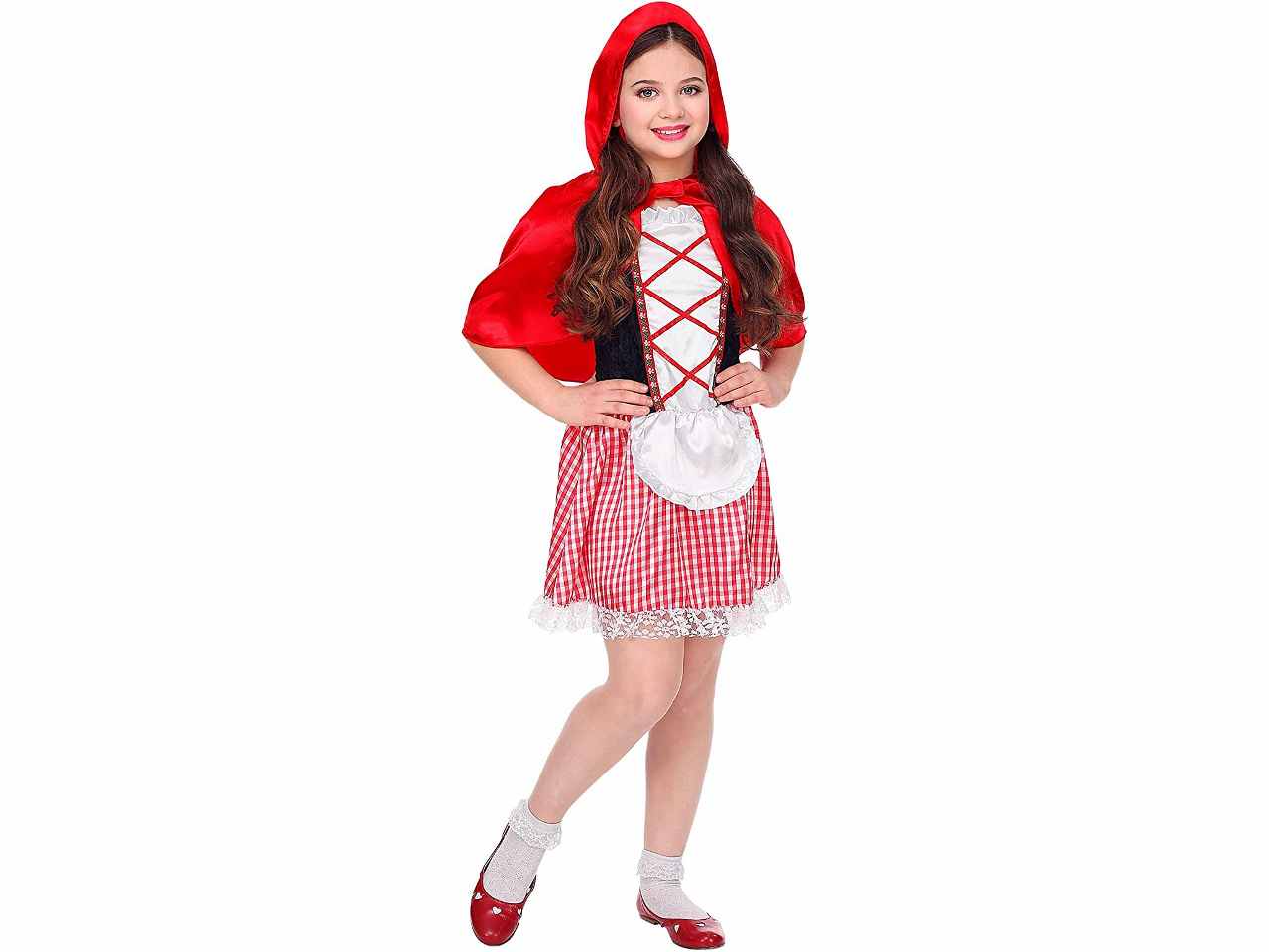 Costume mantellino rosso vestito, mantellina con cappuccio 116 cm / 4-5 anni116 cm / 4-5 anni