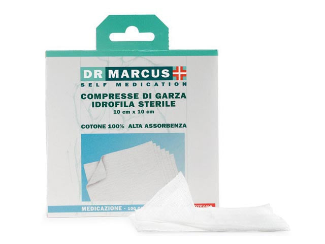 Compresse di garza sterili 100 pezzi Dr. Marcus