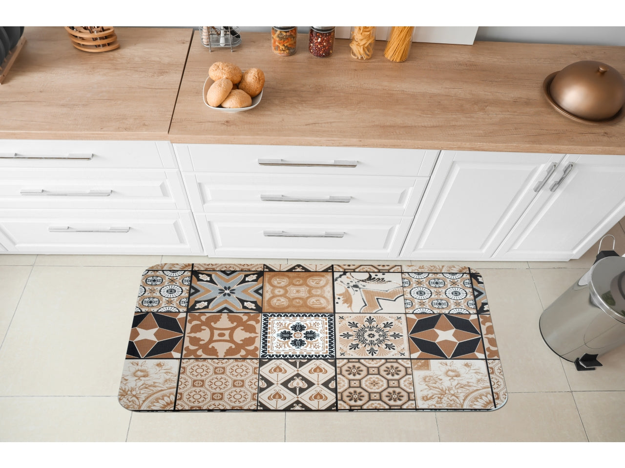 Tappeto floor misura 50x75cm tile beige