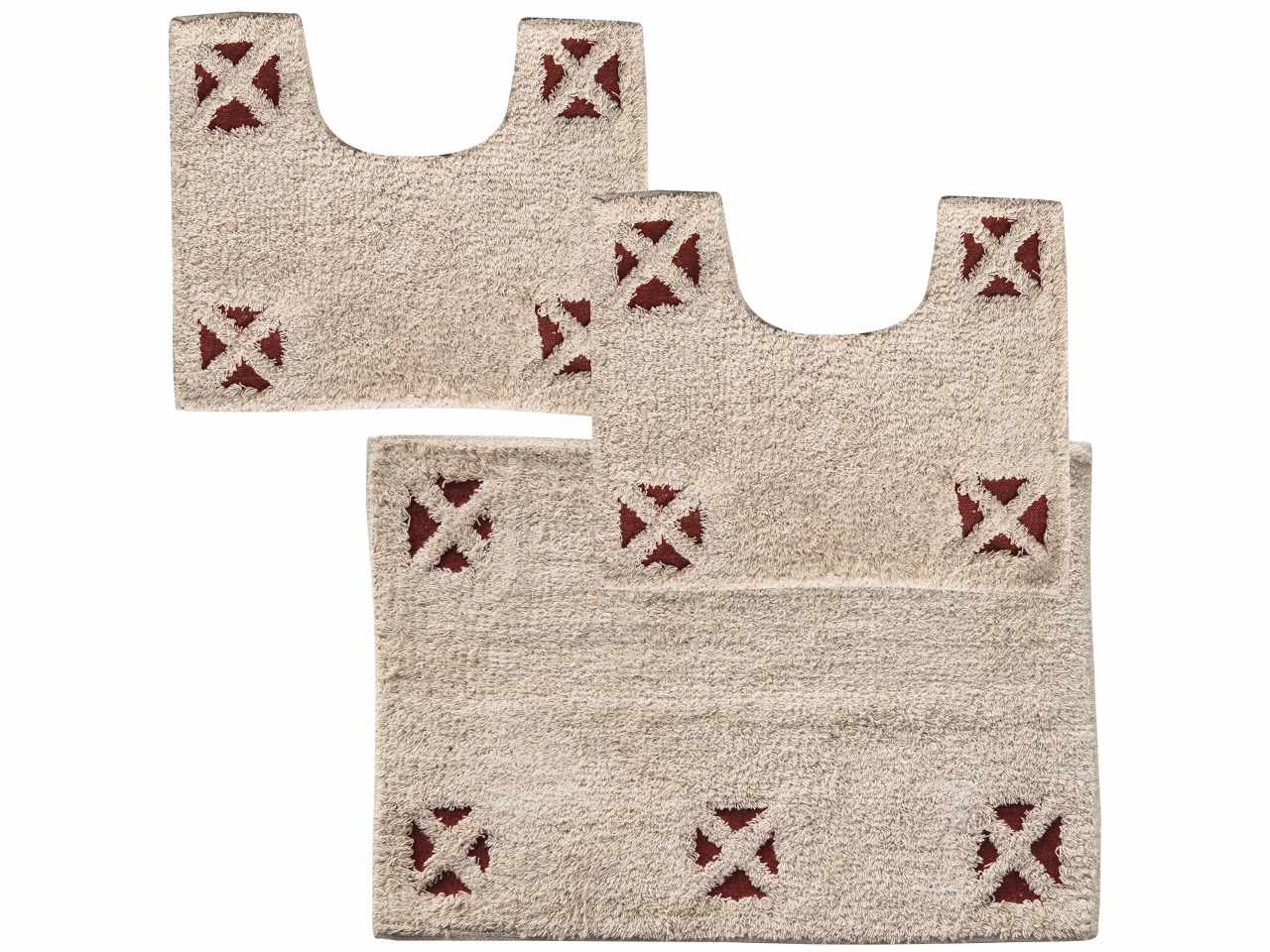 Tappeto cross parure 3 pezzi
