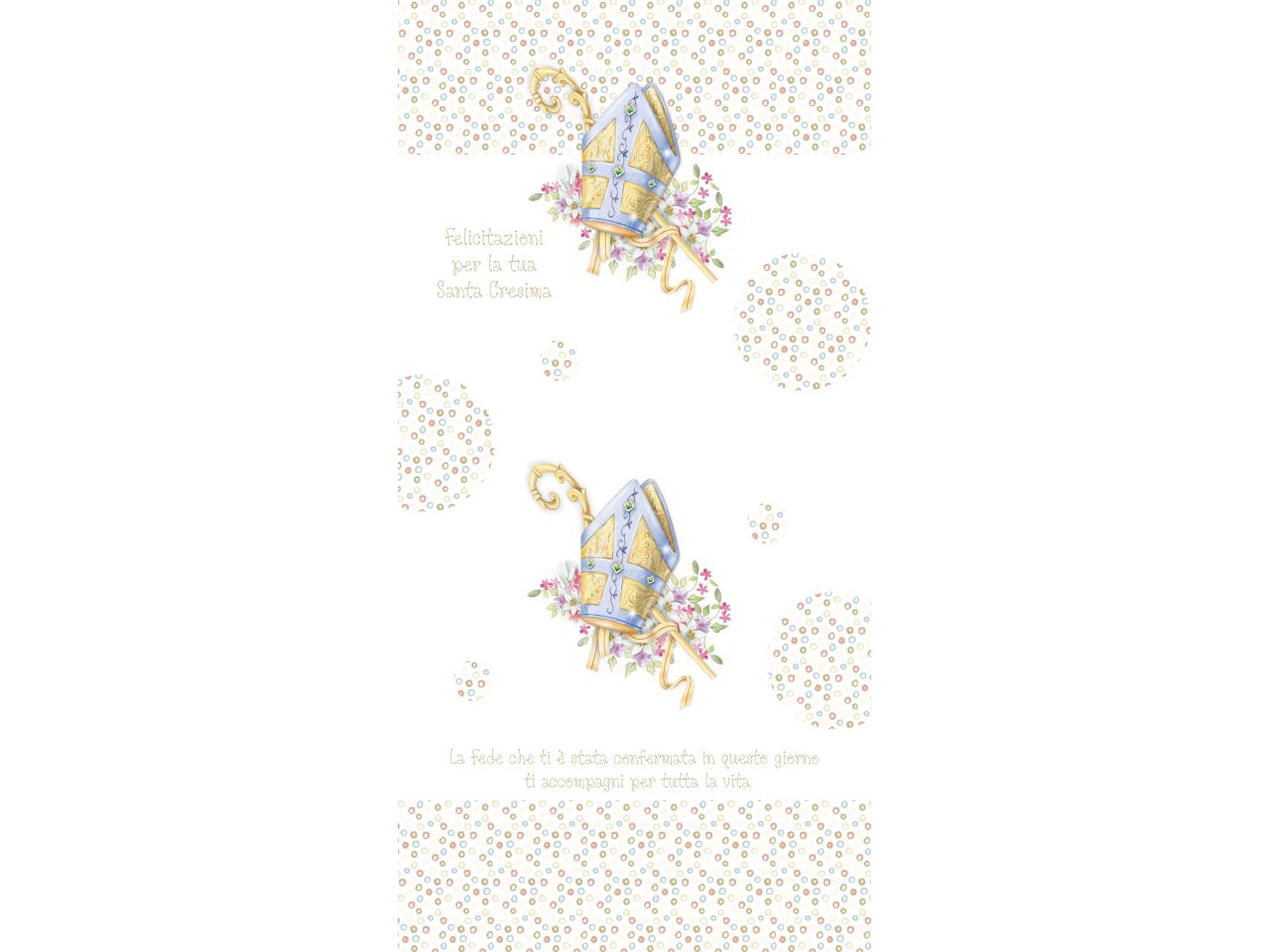 Biglietto auguri per cresima pop up con glitter con busta