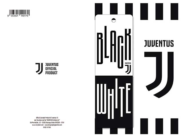 Biglietto auguri juventus con segna libro misura 12x18cm