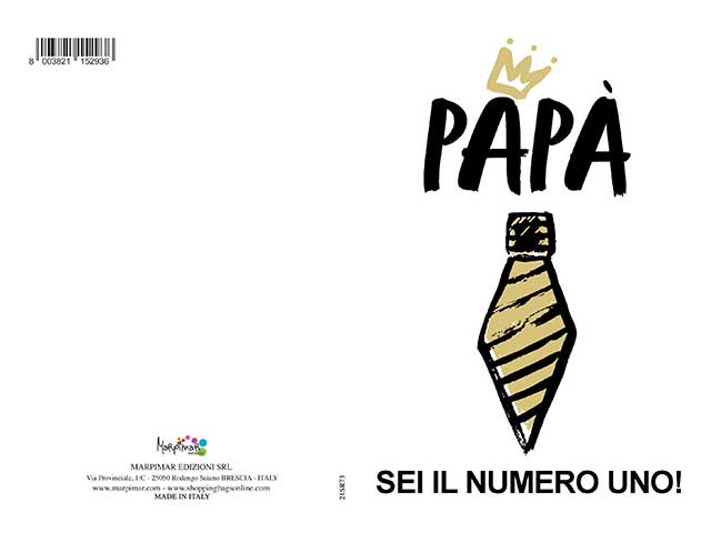 Biglietto auguri papa' con glitter