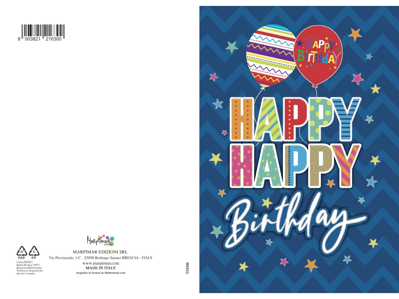 Biglietto di auguri happy birthday 3d