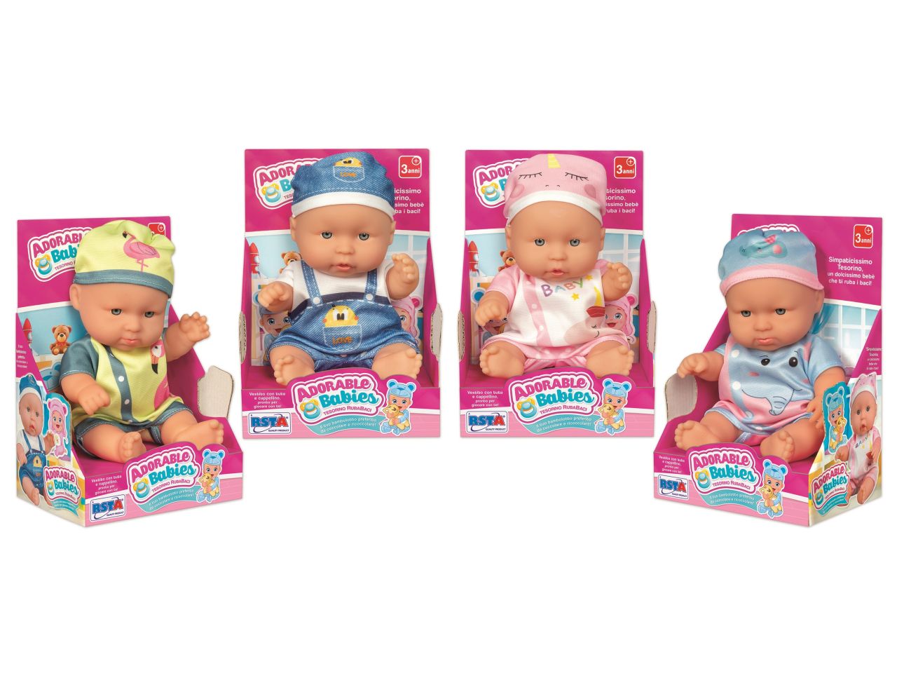Tesorino ruba baci misura 25cm in 4 assortimenti