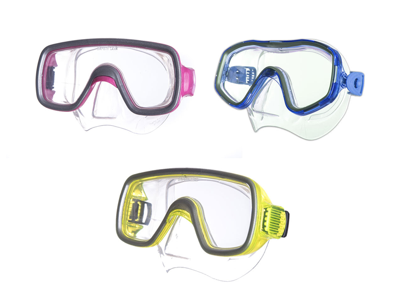 Maschera da sub geo jr blu trasparente colori assortiti