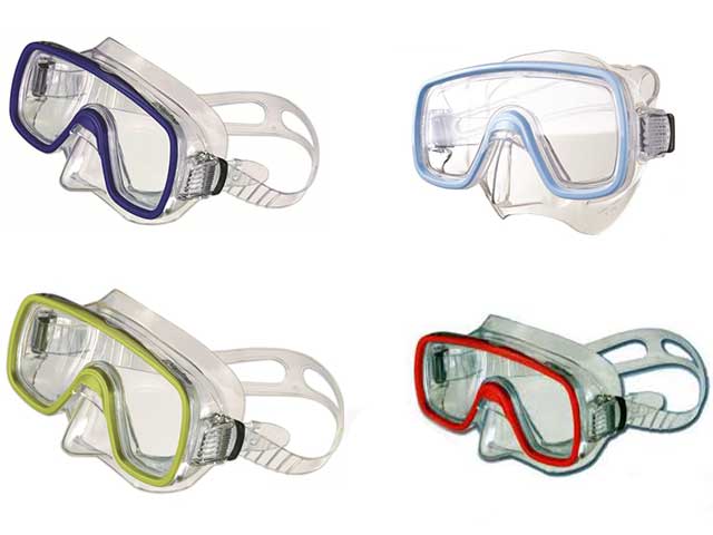 Maschera da sub domino sr trasparente colori assortiti
