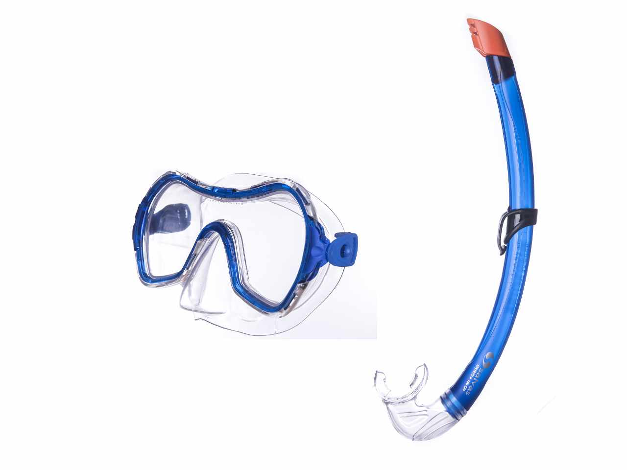 Maschera da sub kalua trasparente colori assortiti