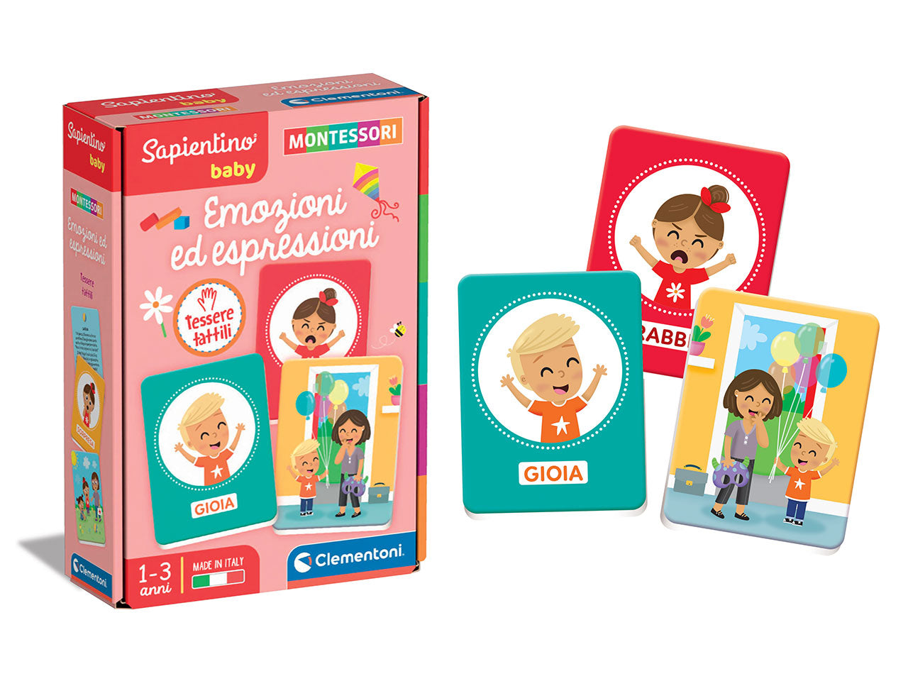 Sapientino Baby Emozioni Ed Espressioni Flashcards Montessori - Clementoni