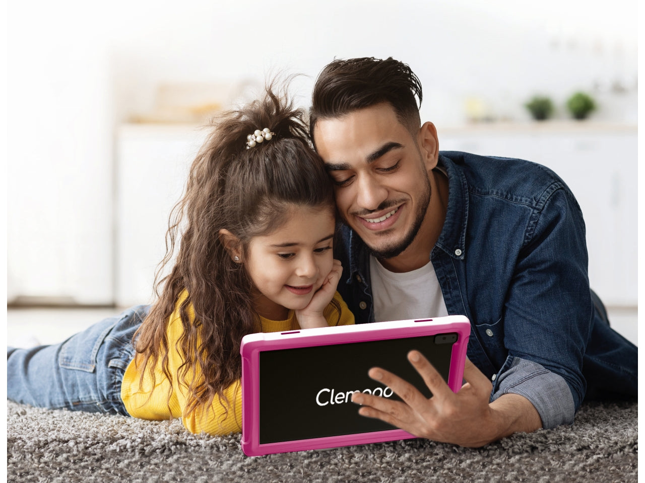 Tablet Educativo Clempad 10'' Bumper Pink: Perfetto per Bambini dai 3 ai 6 Anni - Clementoni