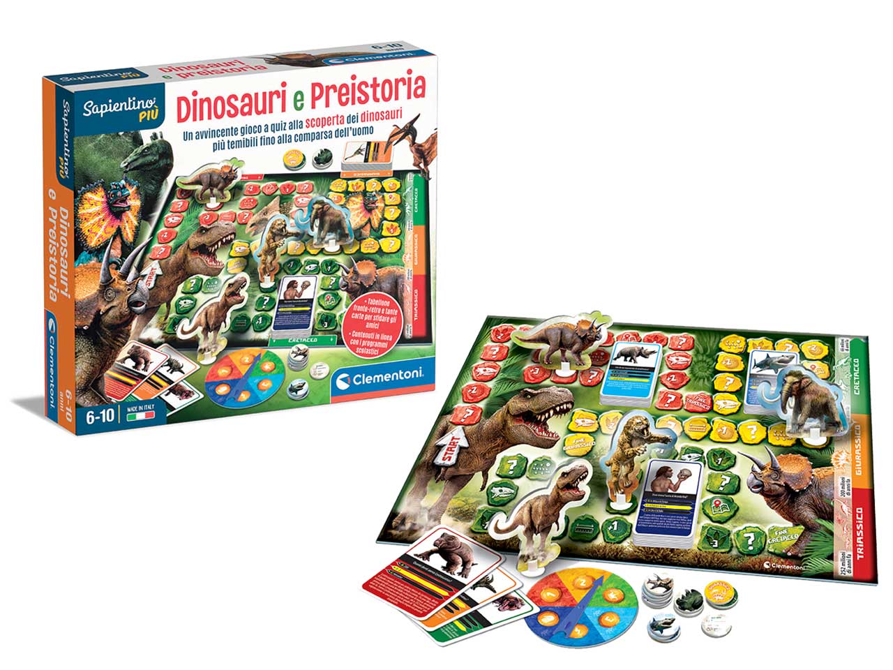 Sapientino Più Quiz Su Dinosauri E Preistoria Gioco Da Tavolo Educativo - Clementoni