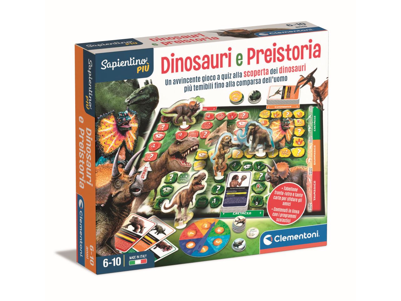 Sapientino Più Quiz Su Dinosauri E Preistoria Gioco Da Tavolo Educativo - Clementoni