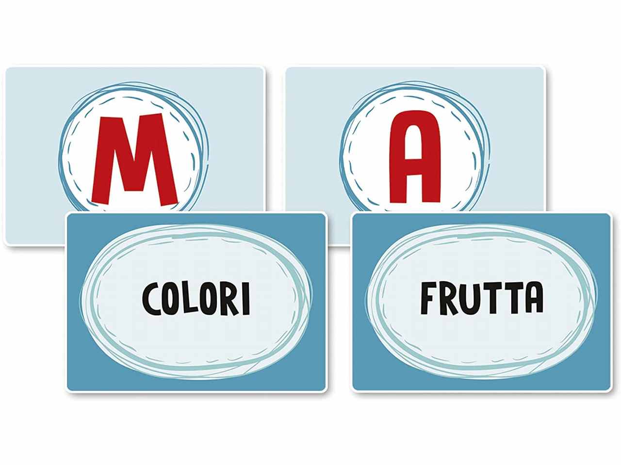 Giochi 4 in 1 compendio con Nomi, Cose e Città,Gioco da Tavolo Multiattività - Clementoni