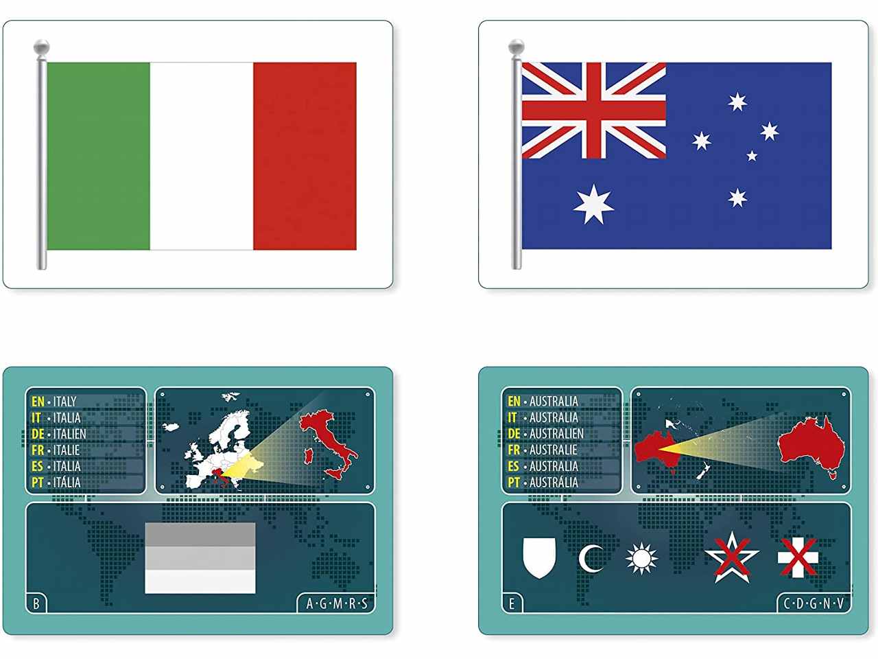 Giochi 4 in 1 compendio con Nomi, Cose e Città,Gioco da Tavolo Multiattività - Clementoni