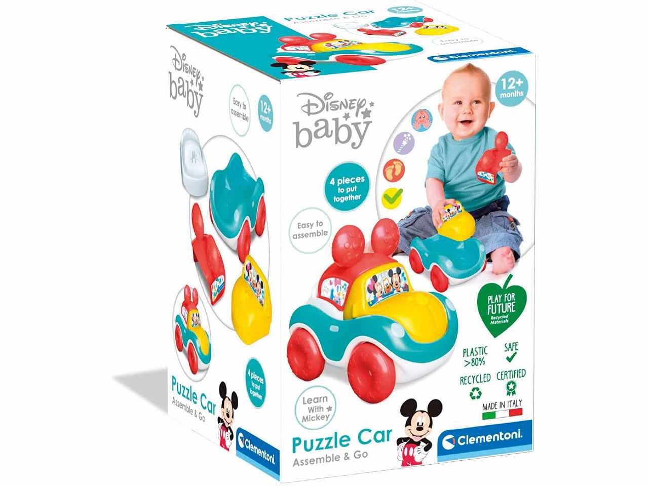 Mickey Minnie Puzzle Car Giocattolo Attività - Clementoni