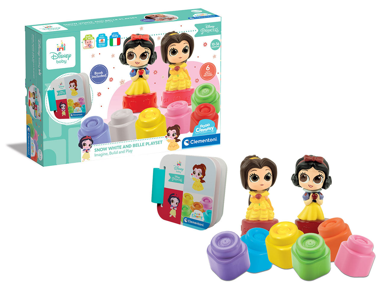 Soft Clemmy Disney Snow White & Belle Playset Costruzioni Morbide - Clementoni