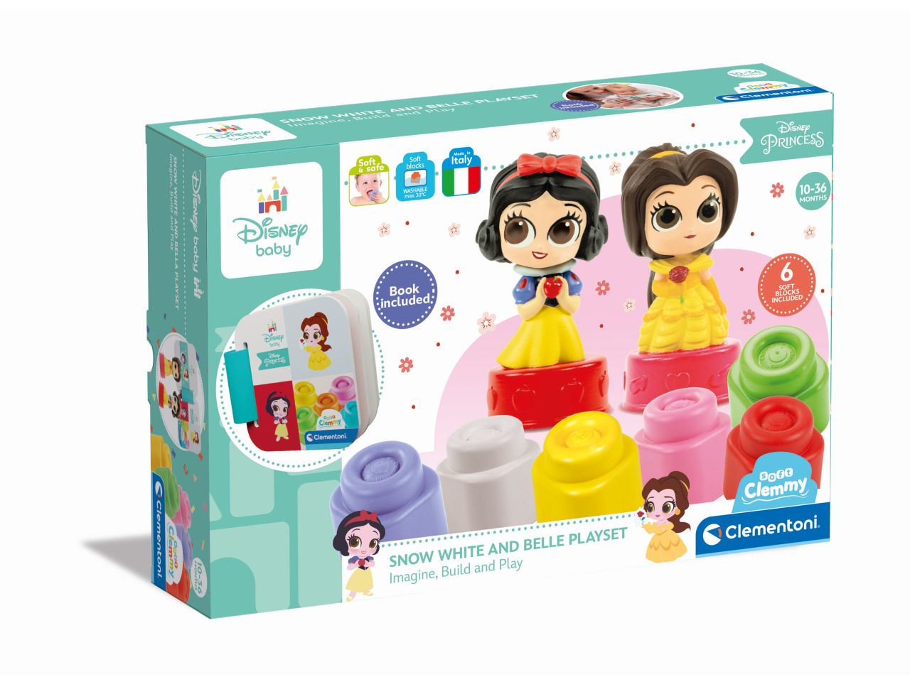 Soft Clemmy Disney Snow White & Belle Playset Costruzioni Morbide - Clementoni