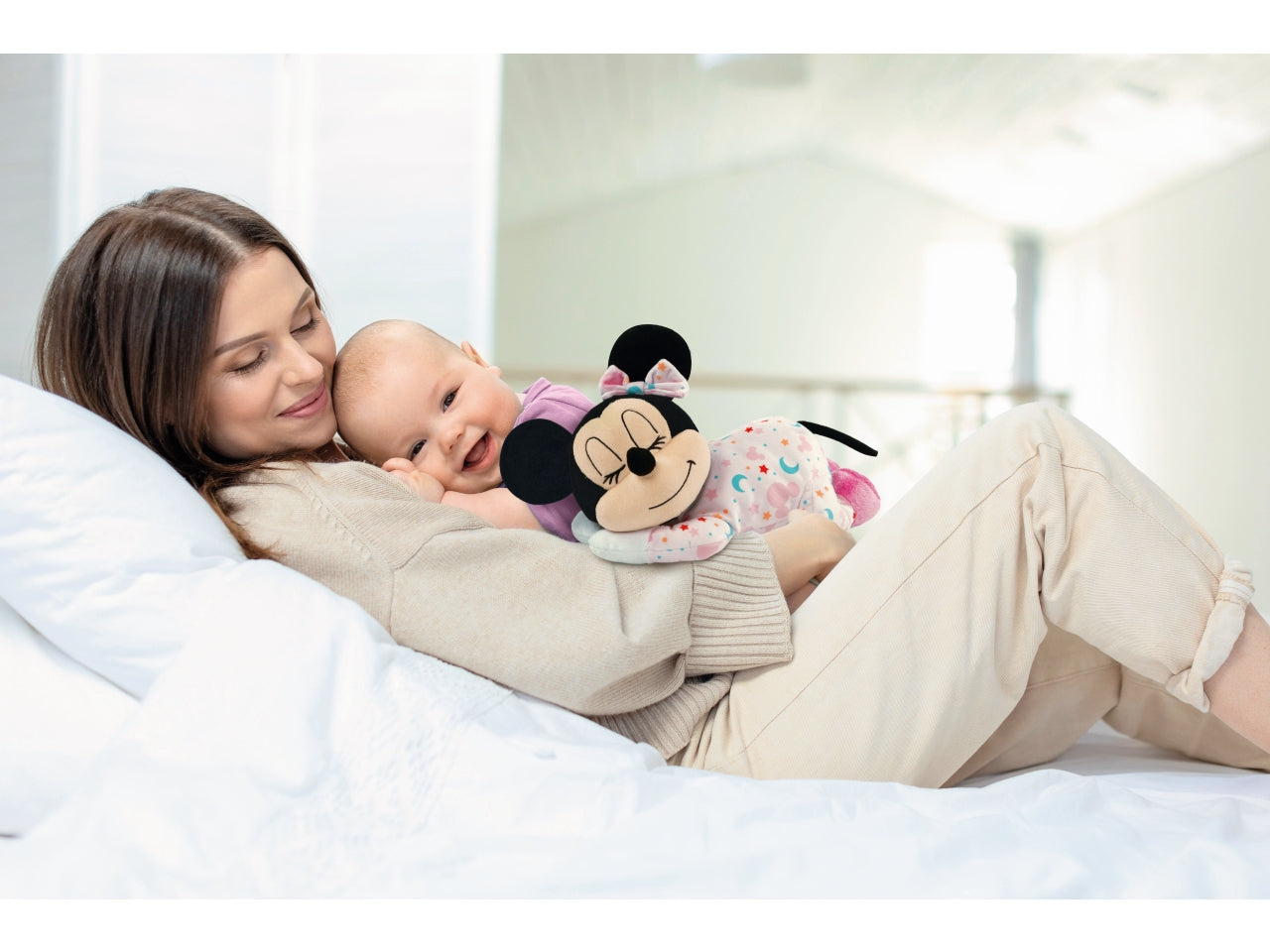Peluche Calmante Minnie Mindfulness Plush per il Benessere del Bambino, età consigliata: + 0 mesi - Clementoni
