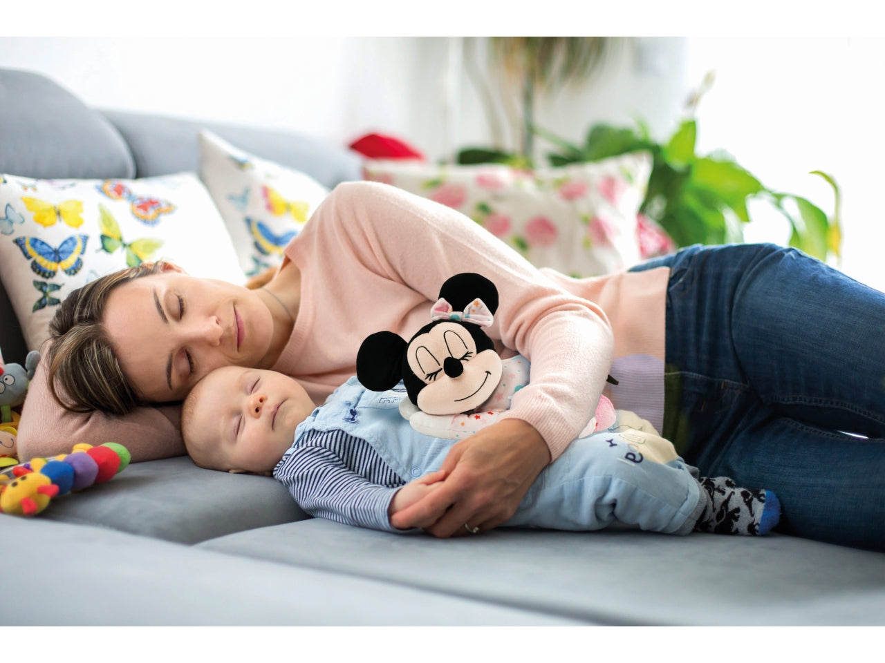 Peluche Calmante Minnie Mindfulness Plush per il Benessere del Bambino, età consigliata: + 0 mesi - Clementoni