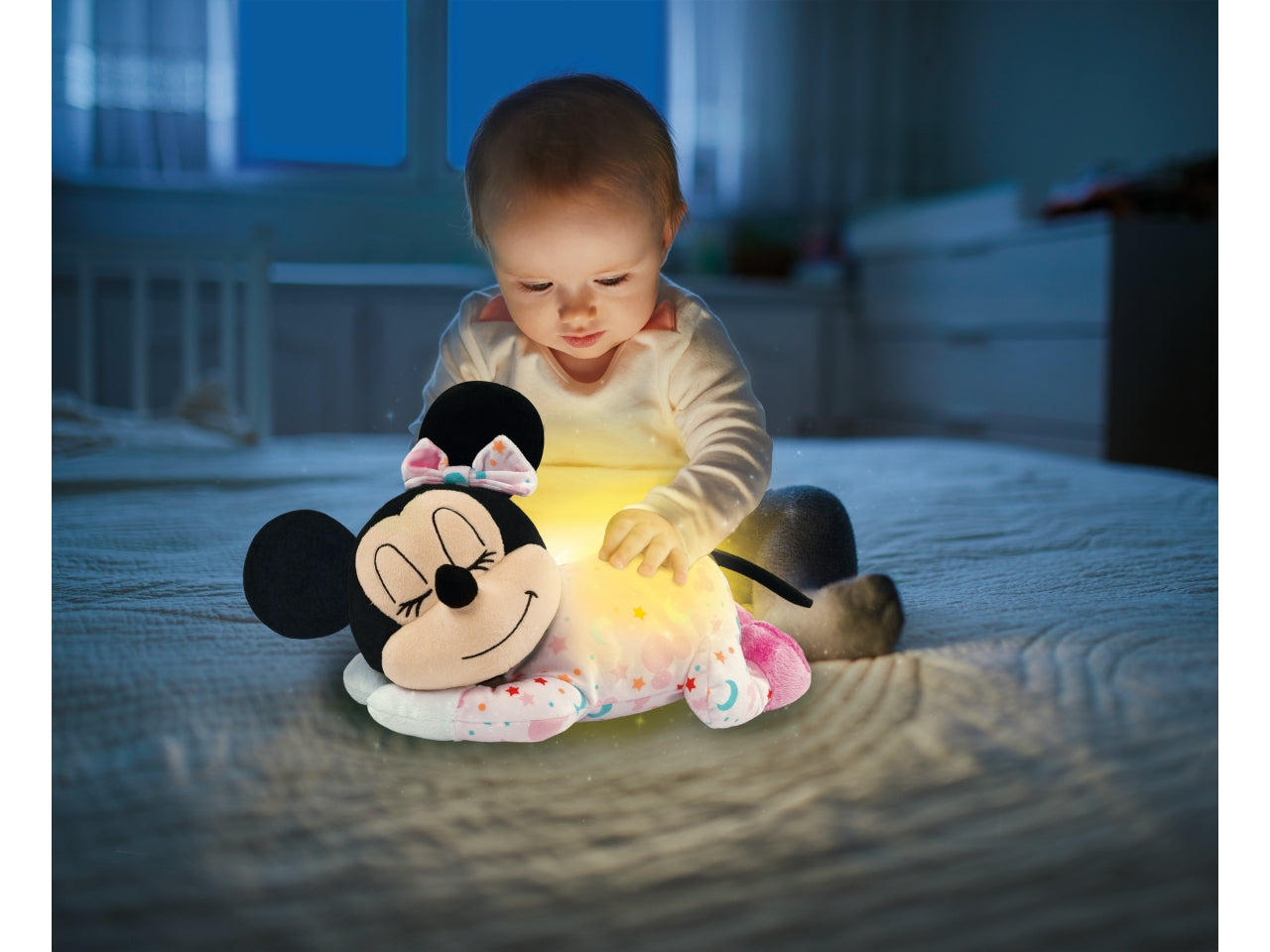 Peluche Calmante Minnie Mindfulness Plush per il Benessere del Bambino, età consigliata: + 0 mesi - Clementoni