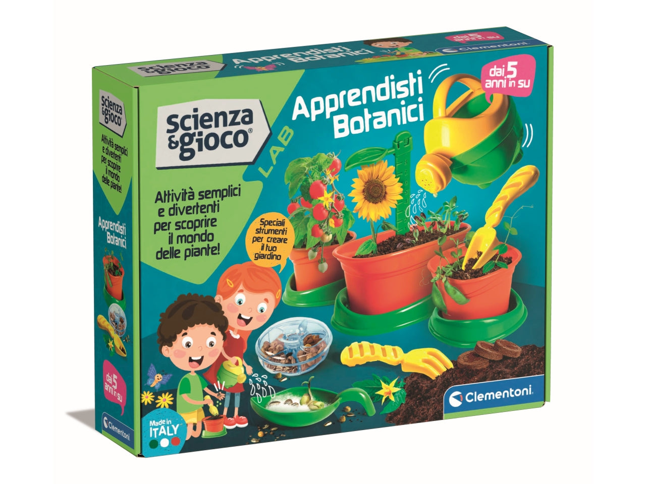 Kit Scientifico giocattolo Apprendisti Botanici per Giovani Esploratori del Mondo Vegetale, età consigliata: dai 5 anni in su. - Clementoni
