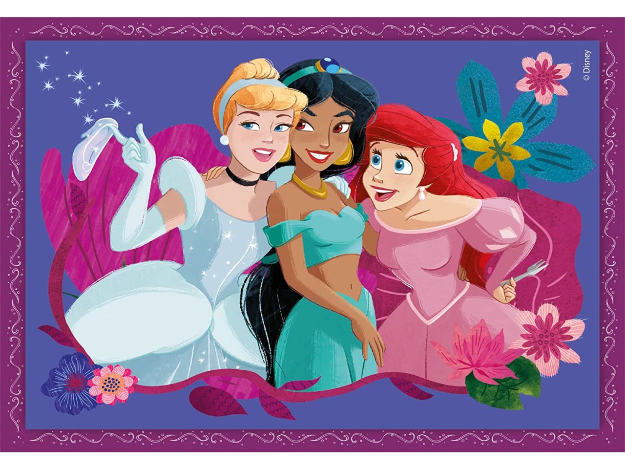 Puzzle 4 in 1 disney princess