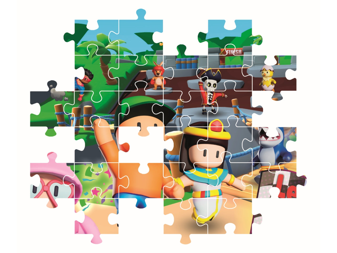 Puzzle Stumble Guys Videogioco 180 Pezzi Bambini 7 Anni, Gaming, Made In Italy, 29322 - Clementoni