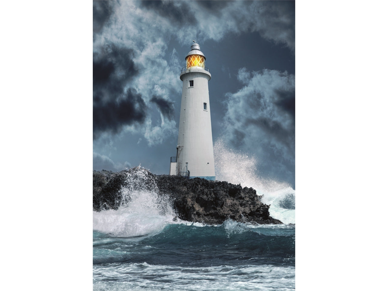 Puzzle da 1000 pezzi hqc lightouse in the storm -2024
