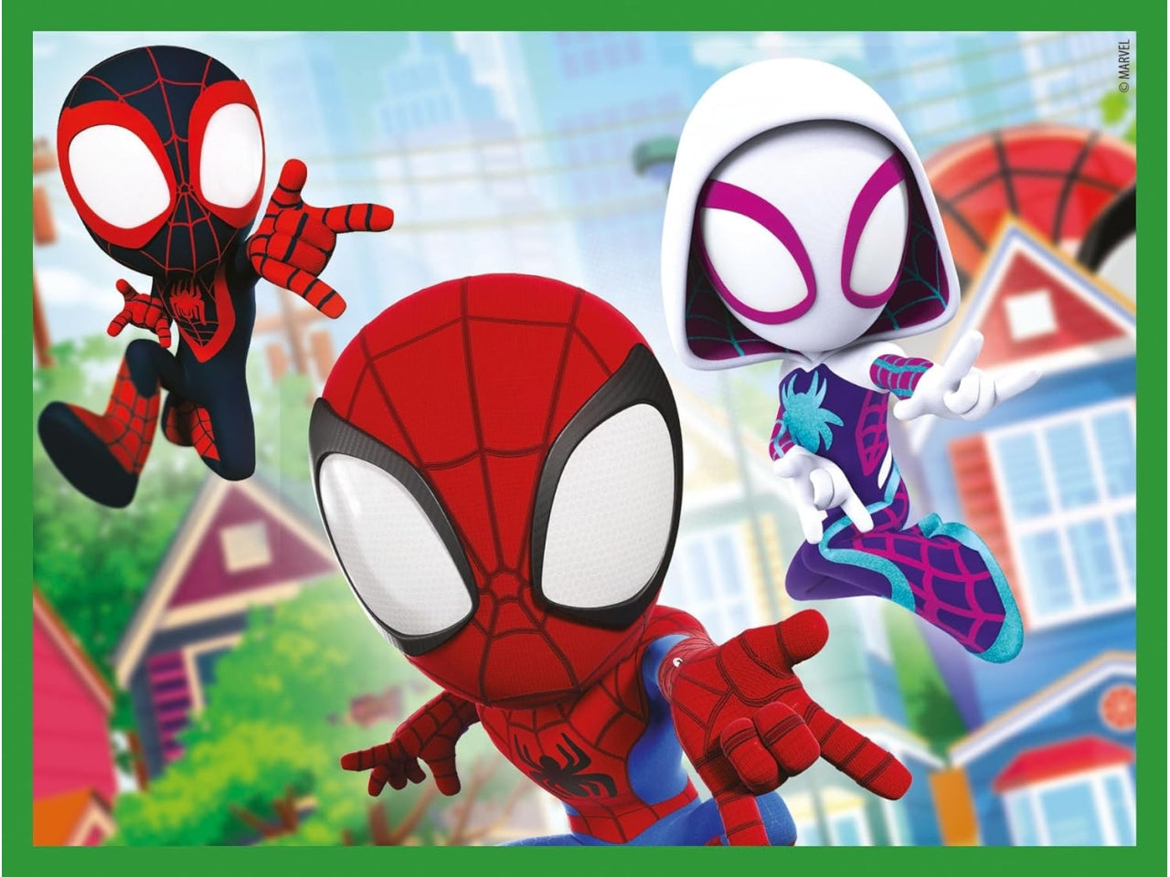 Puzzle 12 cubi Marvel Spidey And His Amazing Friends in cartone, 12x8 cm, 3+ anni, Made in Italy - Clementoni