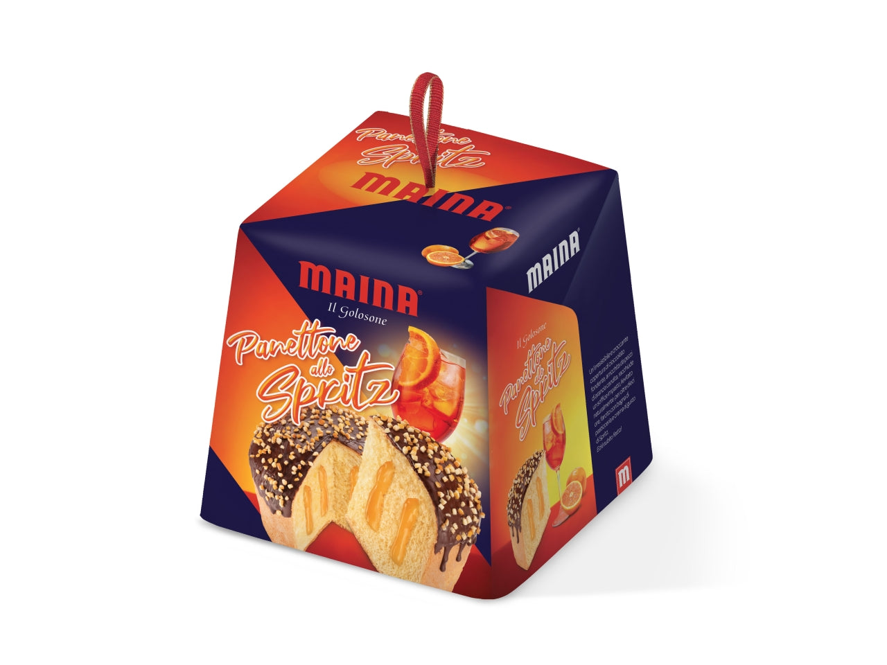 Maina il golosone panettone peso 750gr al gusto spritz