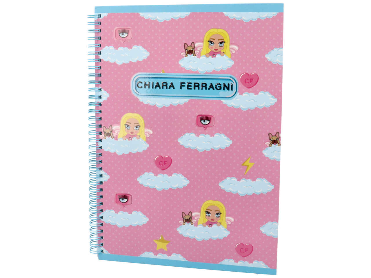 Quaderno maxi spiralato chiara ferragni misura 21x29,7cm 80gr - la confezione comprende 4 quaderni - assortiti