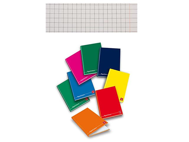 Quaderno maxi pigna a quadretti rigatura 5mm con margini misura 210x297mm 128+2 fogli - la confezione comprende 3 quaderni