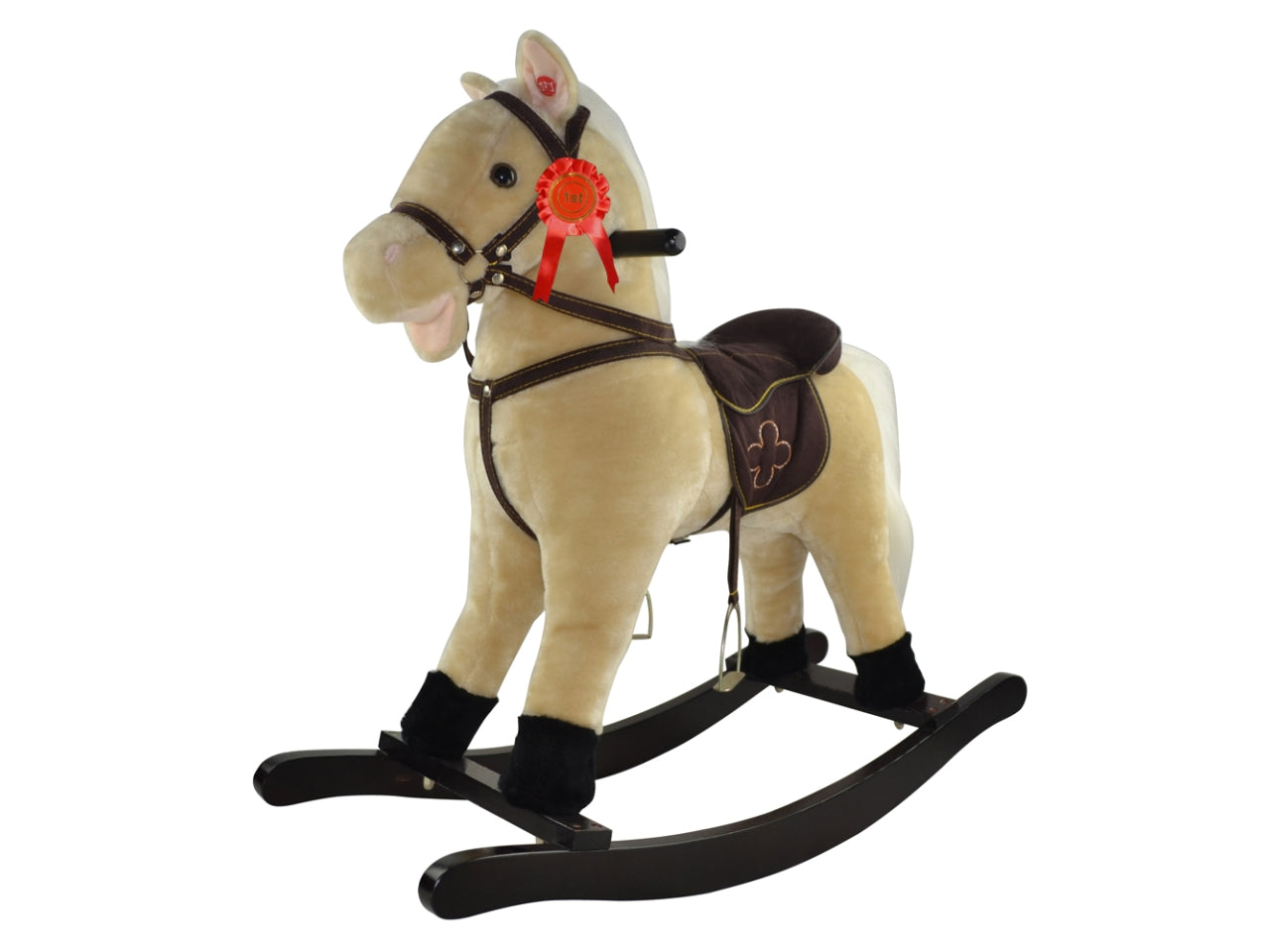 Cavallo a dondolo con suoni beige