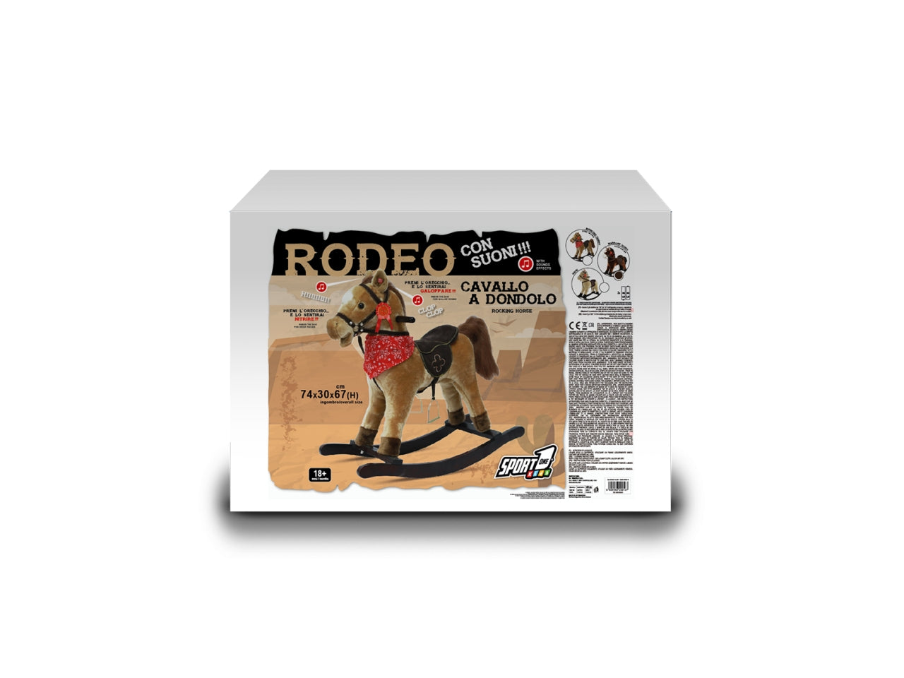 Cavallo a dondolo con suoni beige