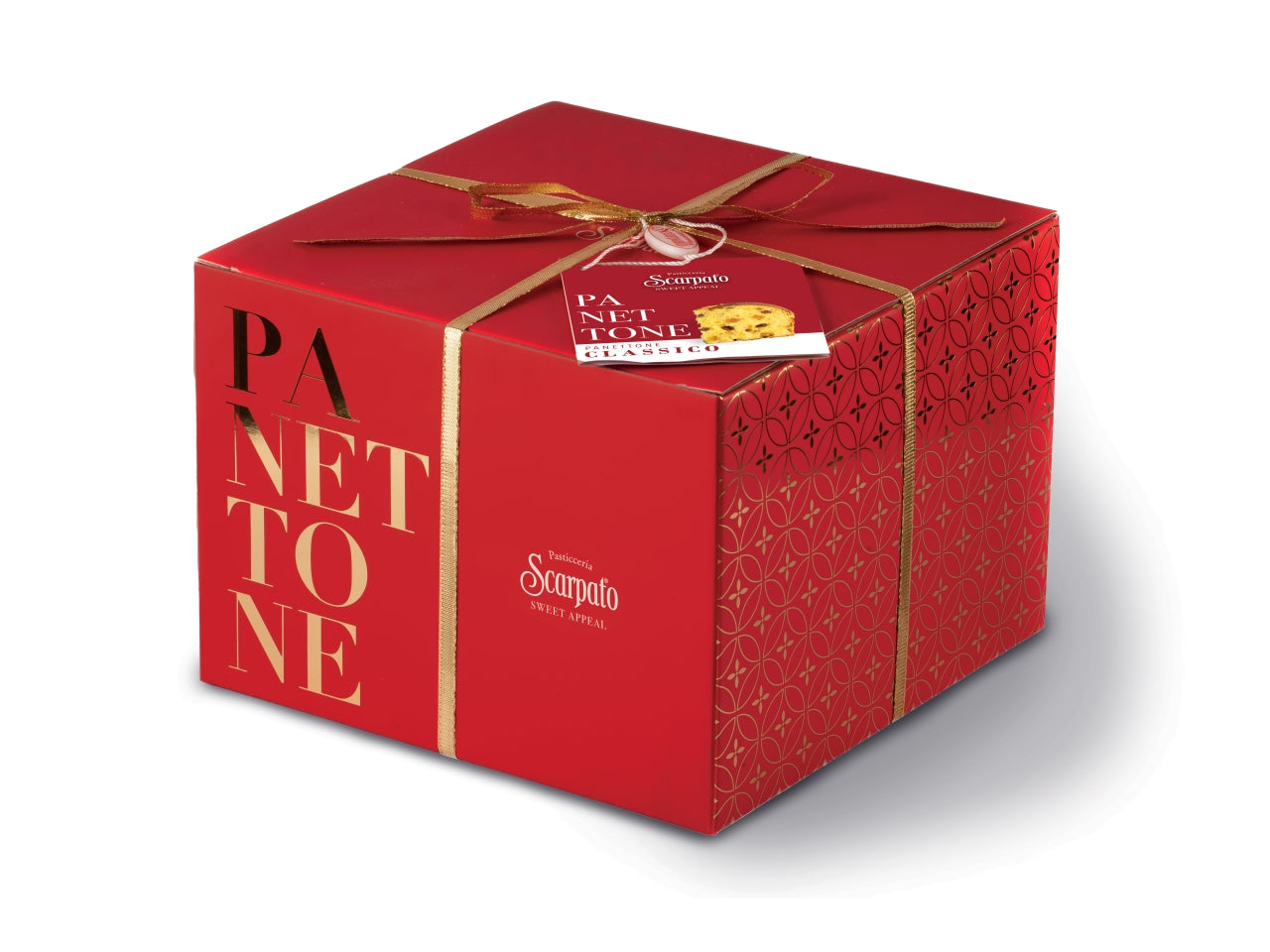 Panettone senza canditi rosso oro 1kg