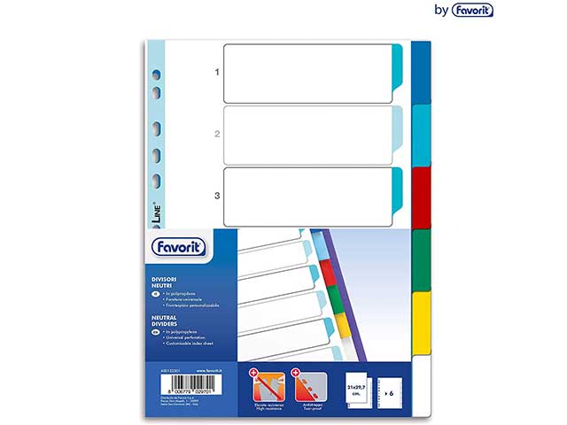 Separatore universale favorit trasparente 21x29,7cm