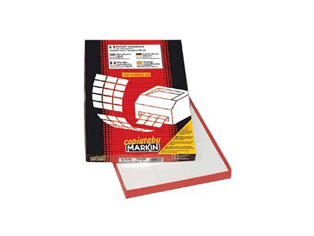Etichette autoadesive per stampanti 100 fogli 150gr bianche 475x255mm A4