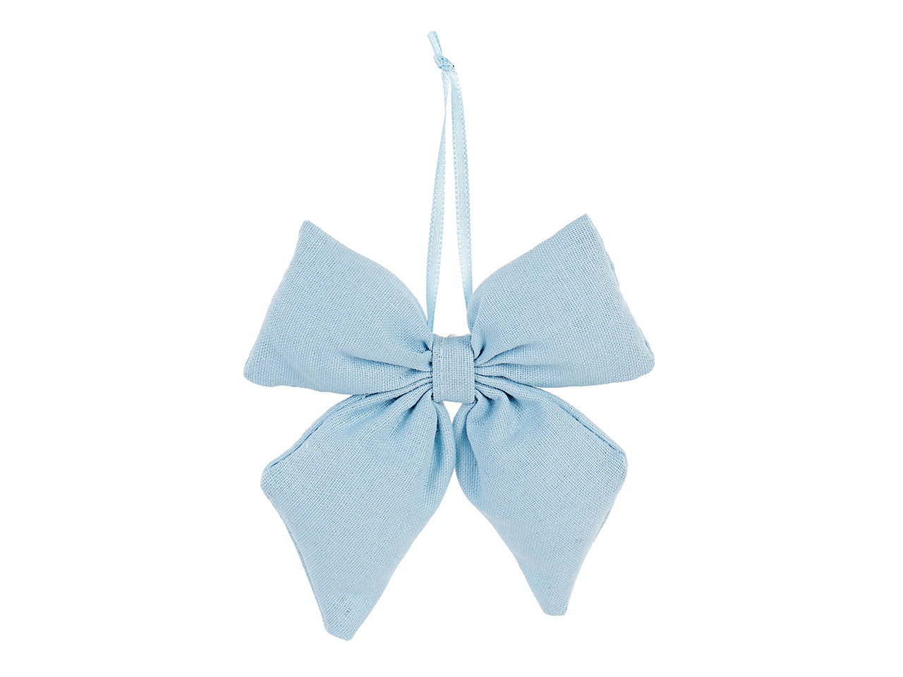 Fiocco azzurro 10x10cm in cotone da appendere