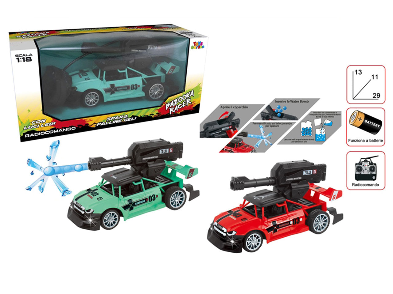 Auro scala 1:18 con radiocomando shoooting jelly